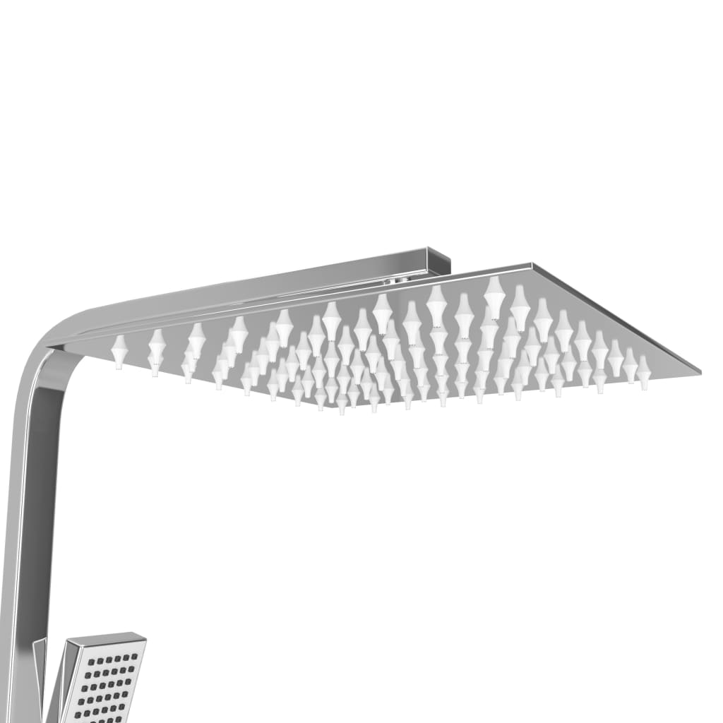 Sprchový Set Se Dvěma Hlavicemi A Termostatem Nerezová Ocel