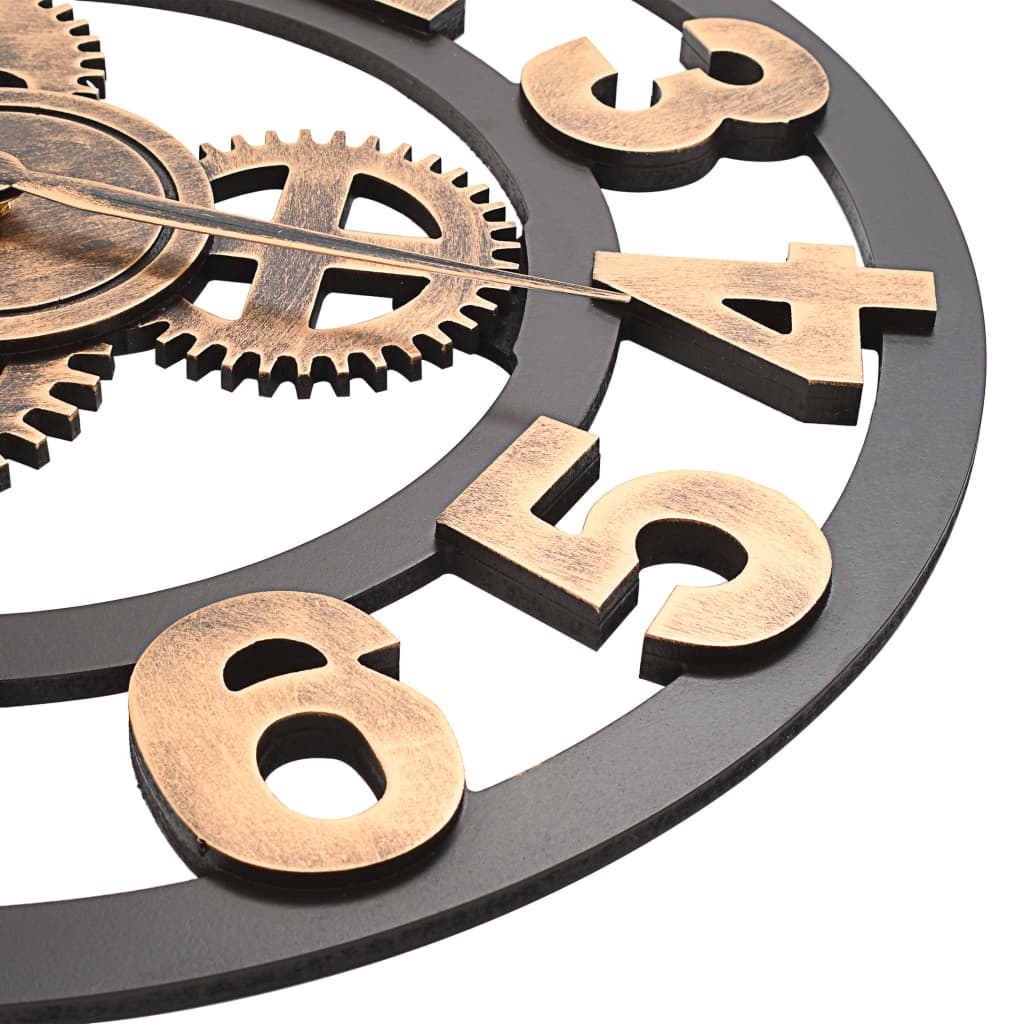 Nástěnné Hodiny Kovové 58 Cm Zlato-Černé