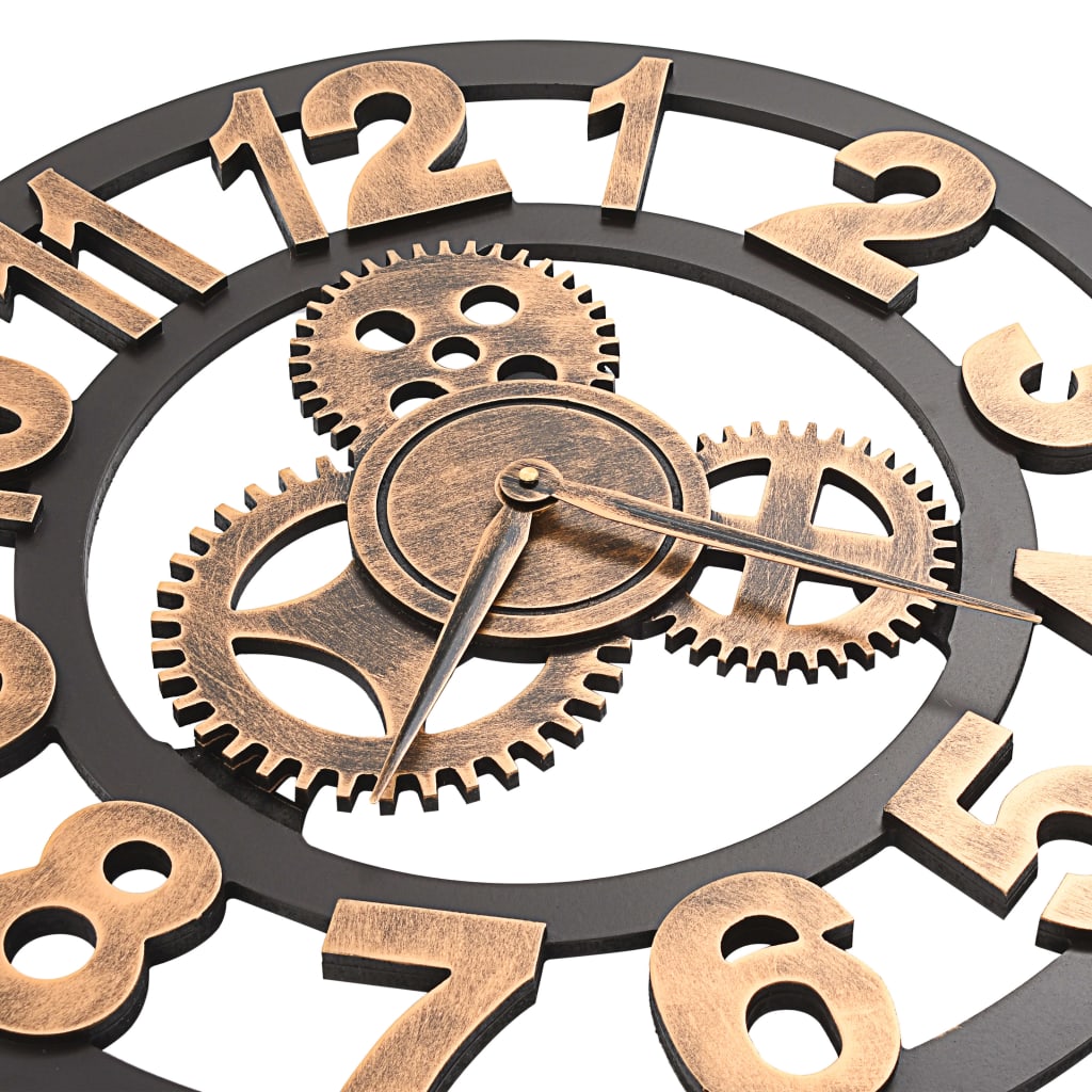 Nástěnné Hodiny Kovové 58 Cm Zlato-Černé