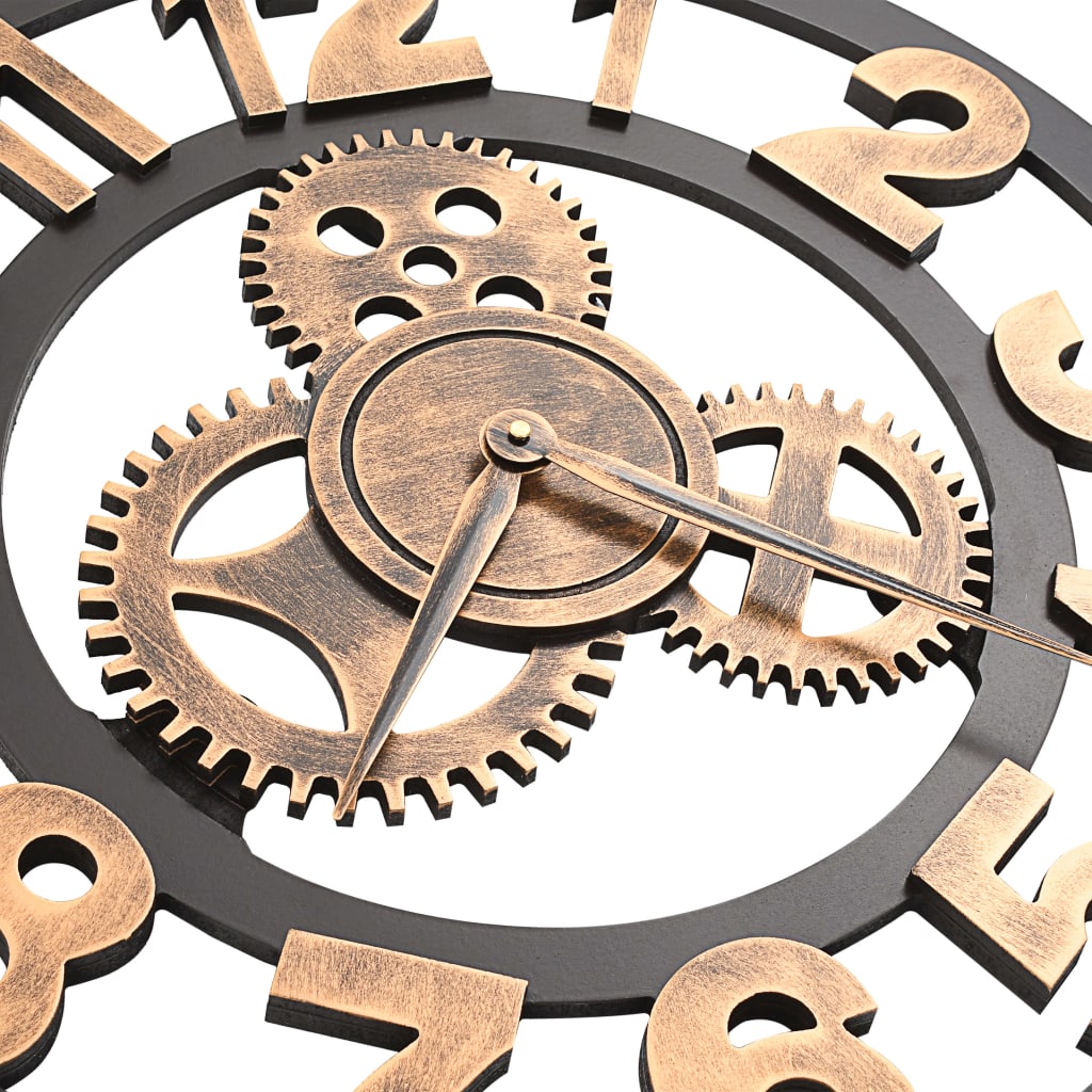 Nástěnné Hodiny Kovové 58 Cm Zlato-Černé