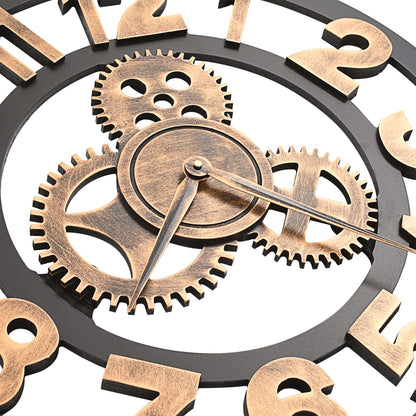 Nástěnné Hodiny Kovové 58 Cm Zlato-Černé