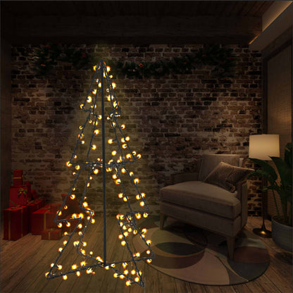 Vánoční Stromek Kužel 160 Led Diod Dovnitř I Ven 78 X 120 Cm
