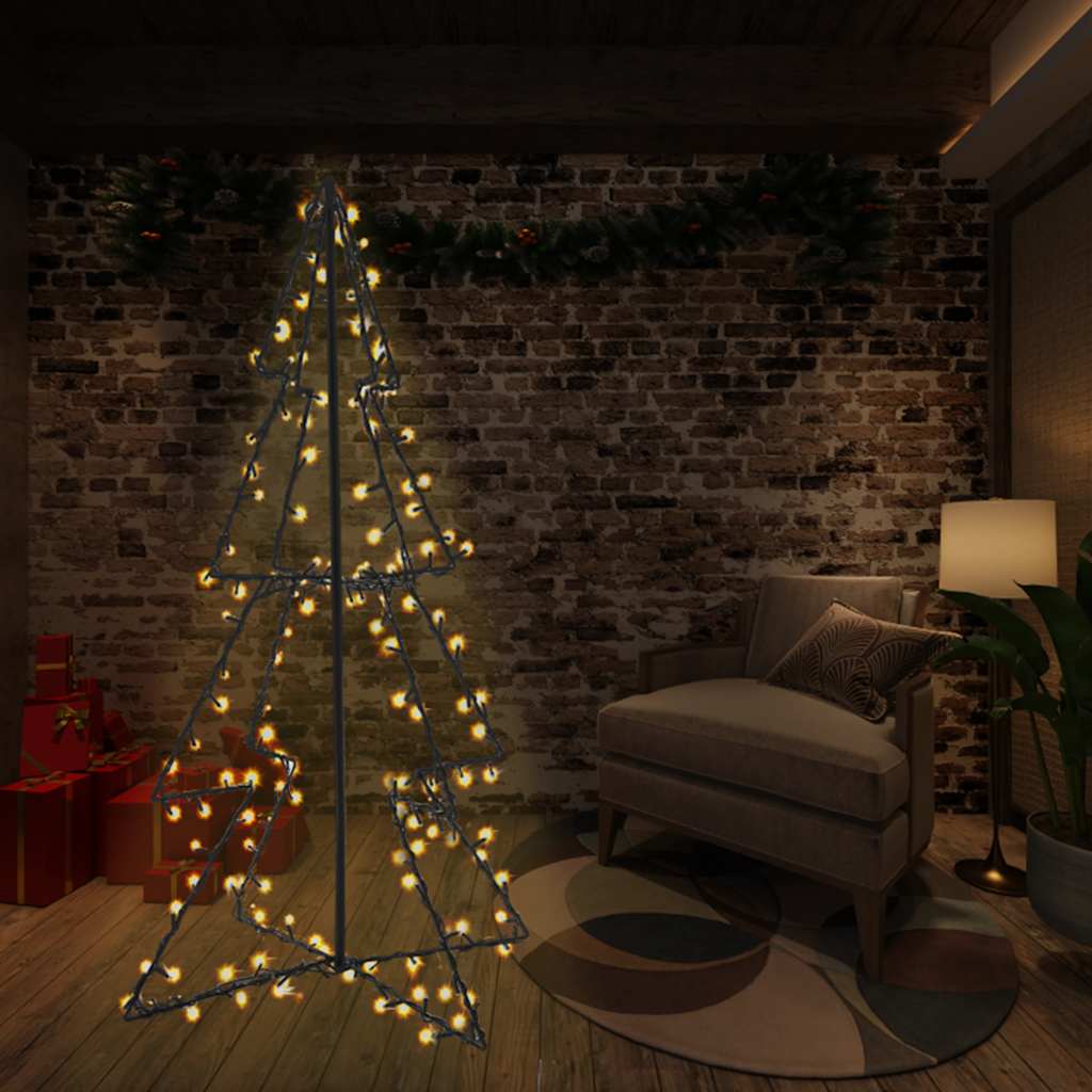 Vánoční Stromek Kužel 160 Led Diod Dovnitř I Ven 78 X 120 Cm