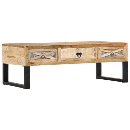 Konferenční Stolek 110 X 50 X 38 Cm Masivní Mangovníkové Dřevo