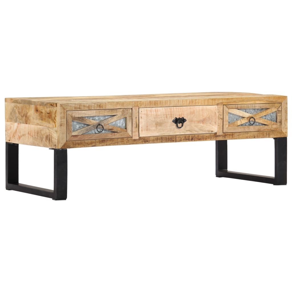 Konferenční Stolek 110 X 50 X 38 Cm Masivní Mangovníkové Dřevo
