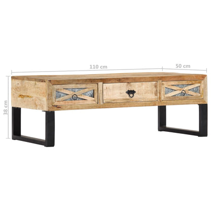 Konferenční Stolek 110 X 50 X 38 Cm Masivní Mangovníkové Dřevo