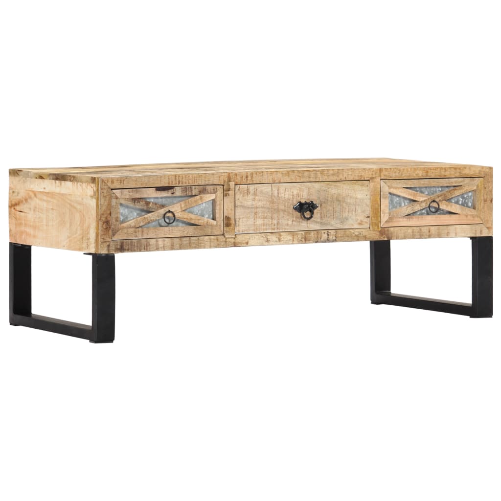 Konferenční Stolek 110 X 50 X 38 Cm Masivní Mangovníkové Dřevo