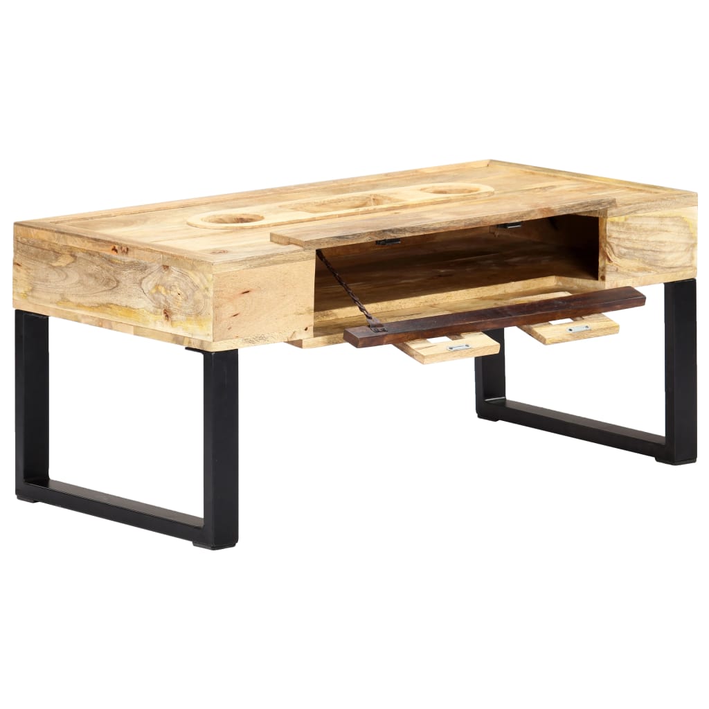 Konferenční Stolek Styl Kazety 100X52X45 Cm Masivní Mangovník