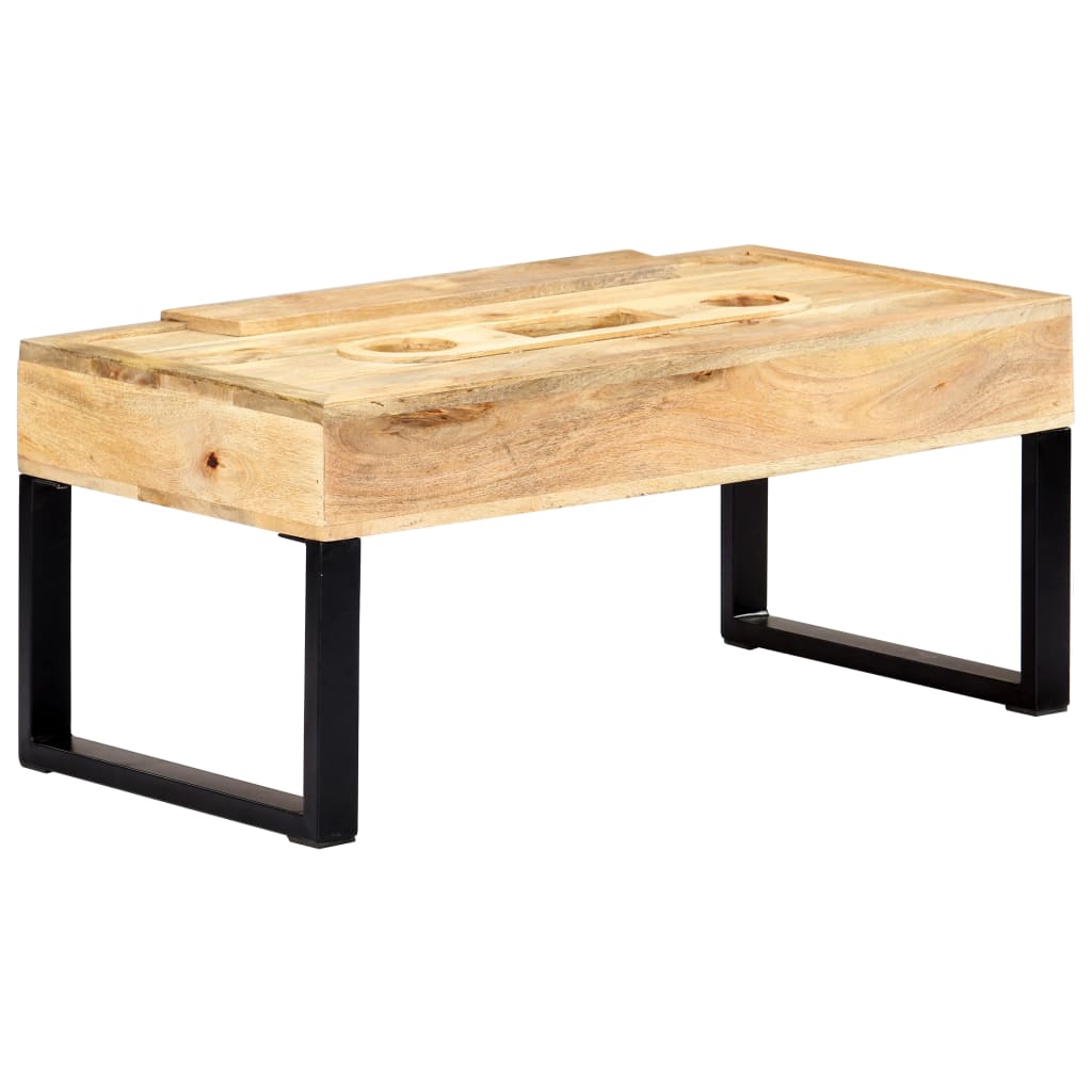 Konferenční Stolek Styl Kazety 100X52X45 Cm Masivní Mangovník