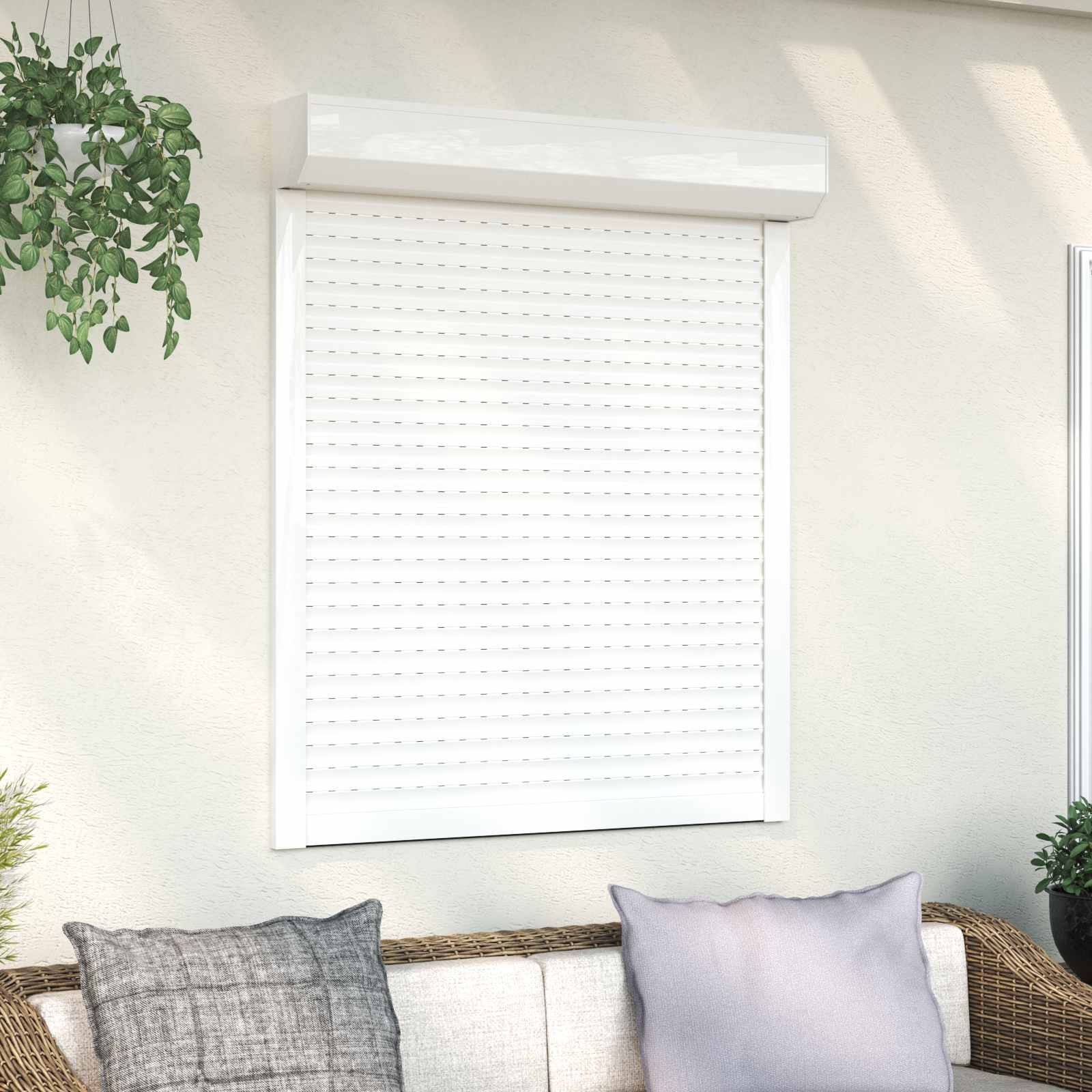 Roletové Žaluzie Bílý 100 X 130 Cm Hliník A Polyuretan