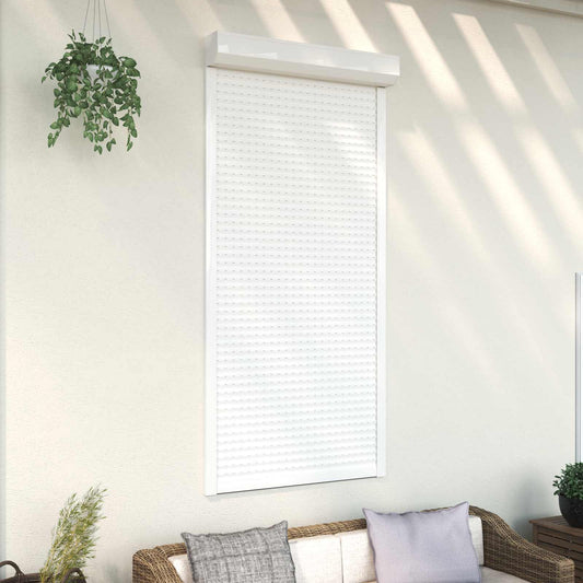 Roletové Žaluzie Bílý 100 X 210 Cm Hliník A Polyuretan