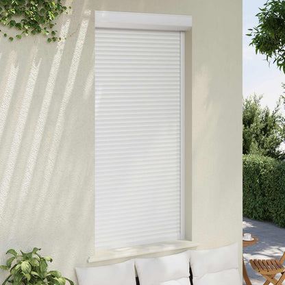Roletové Žaluzie Bílý 100 X 210 Cm Hliník A Polyuretan