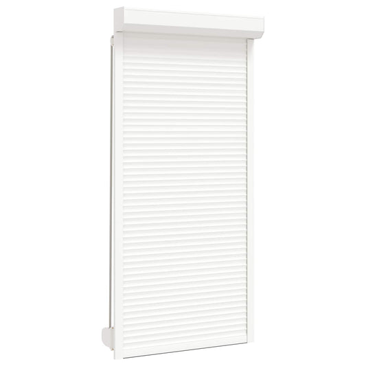 Roletové Žaluzie Bílý 100 X 210 Cm Hliník A Polyuretan