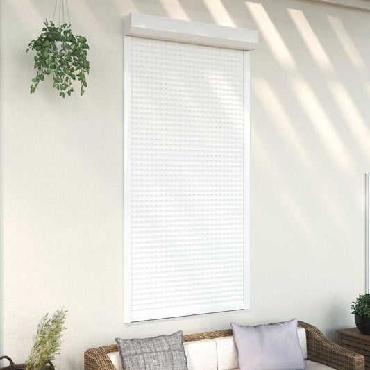 Roletové Žaluzie Bílý 110 X 220 Cm Hliník A Polyuretan