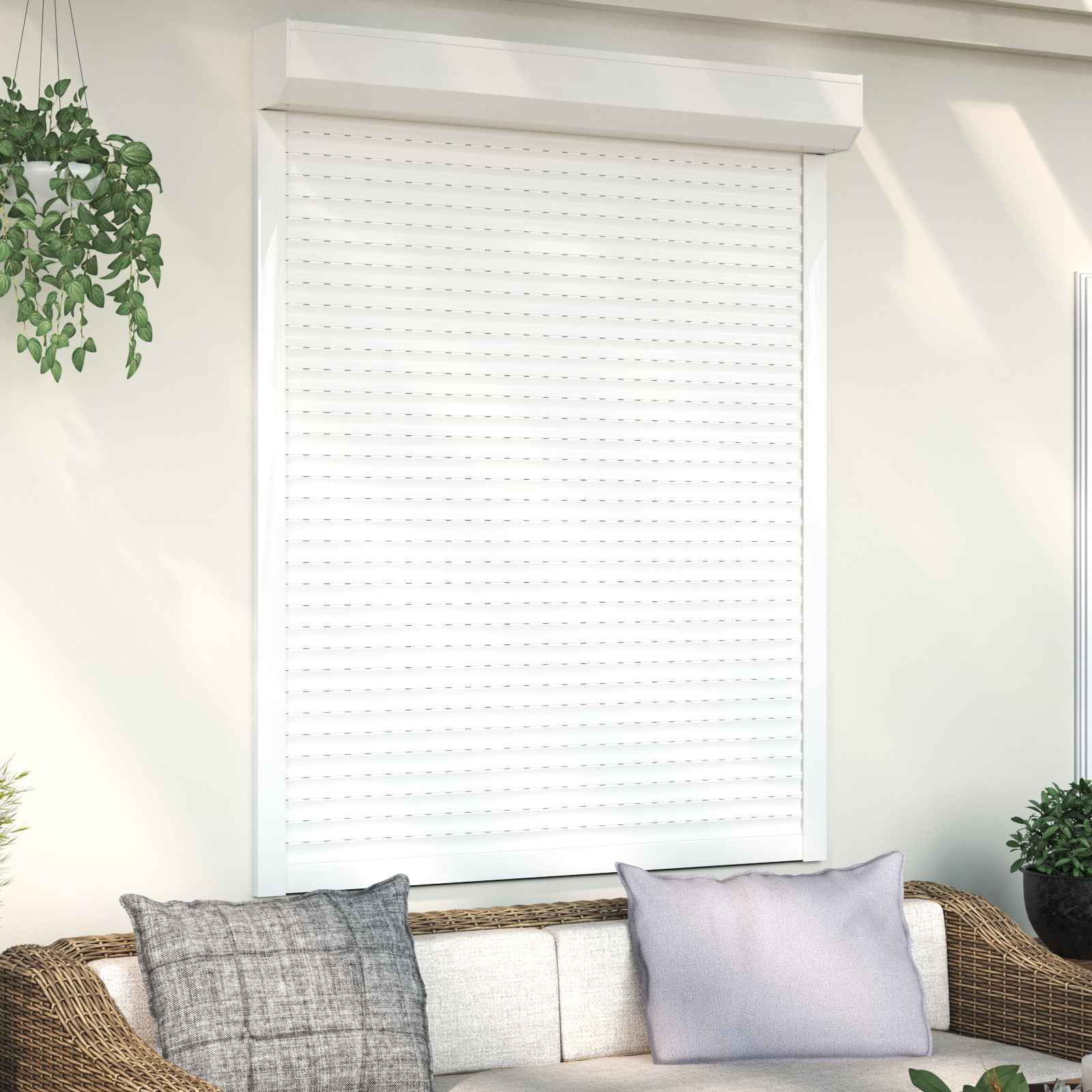 Roletové Žaluzie Bílý 120 X 150 Cm Hliník A Polyuretan