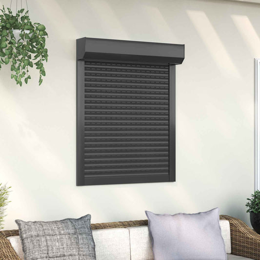 Roletové Žaluzie Antracit 70 X 100 Cm Hliník A Polyuretan