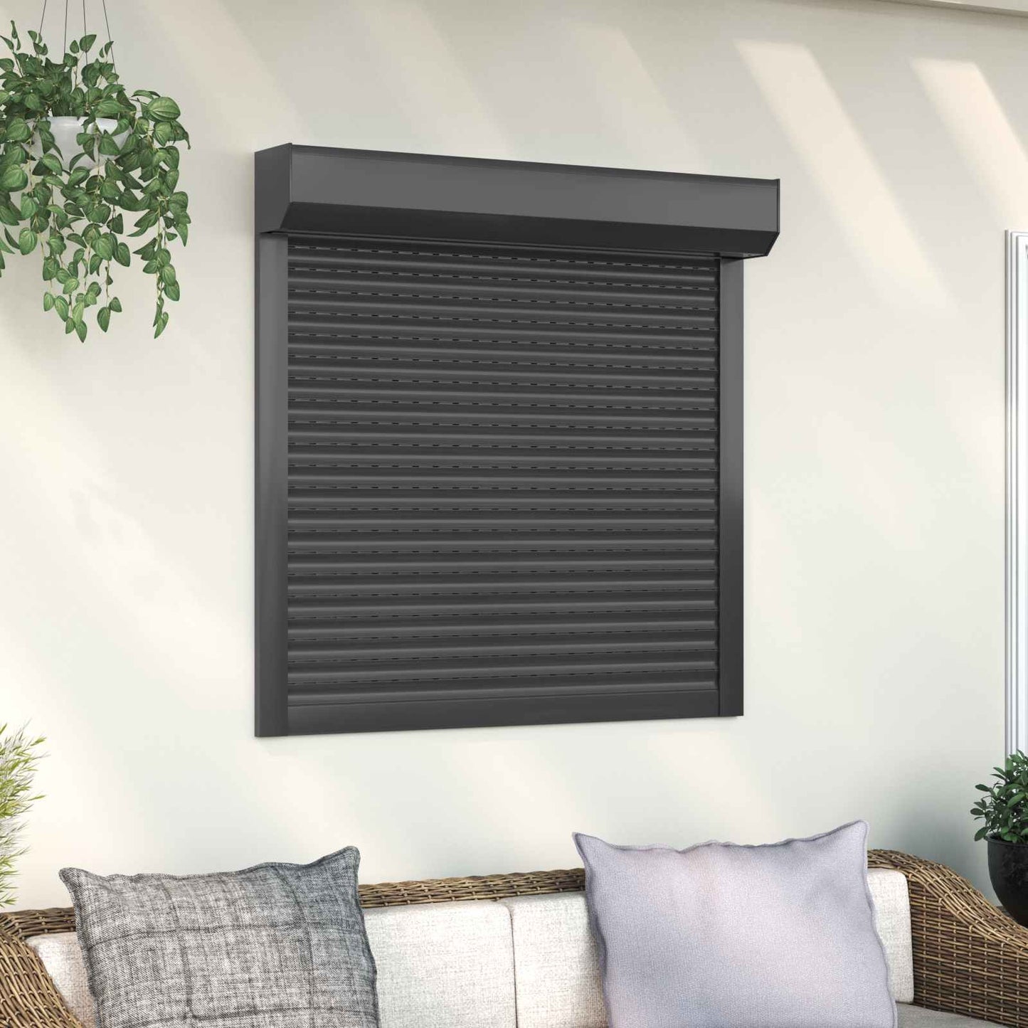 Roletové Žaluzie Antracit 100 X 100 Cm Hliník A Polyuretan