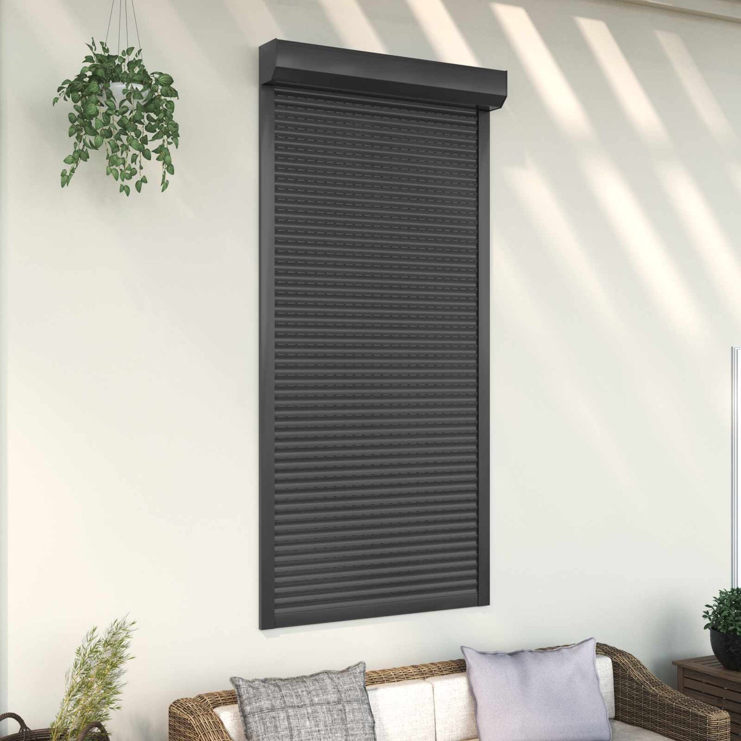 Roletové Žaluzie Antracit 100 X 210 Cm Hliník A Polyuretan