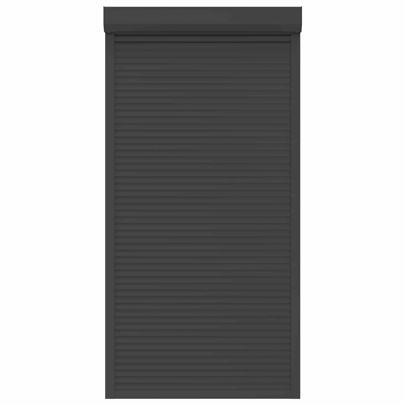 Roletové Žaluzie Antracit 110 X 220 Cm Hliník A Polyuretan