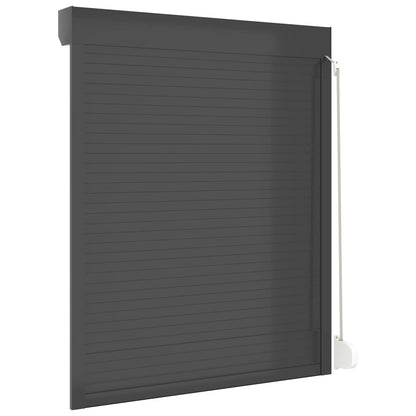 Roletové Žaluzie Antracit 120 X 150 Cm Hliník A Polyuretan