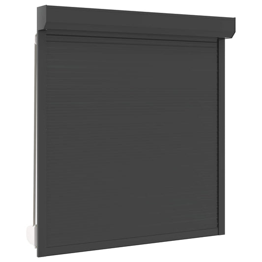 Roletové Žaluzie Antracit 140 X 150 Cm Hliník A Polyuretan