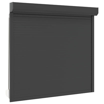 Roletové Žaluzie Antracit 160 X 150 Cm Hliník A Polyuretan