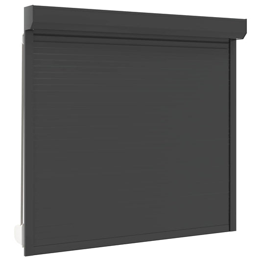 Roletové Žaluzie Antracit 160 X 150 Cm Hliník A Polyuretan