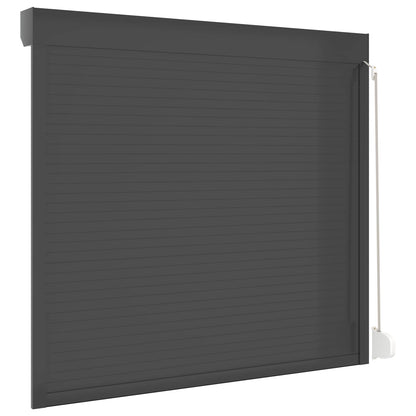 Roletové Žaluzie Antracit 160 X 150 Cm Hliník A Polyuretan