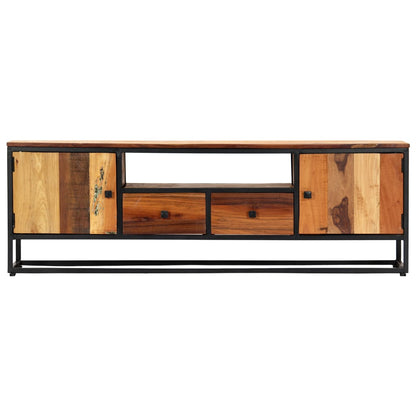 Tv Stolek 120 X 30 X 40 Cm Masivní Recyklované Dřevo A Ocel