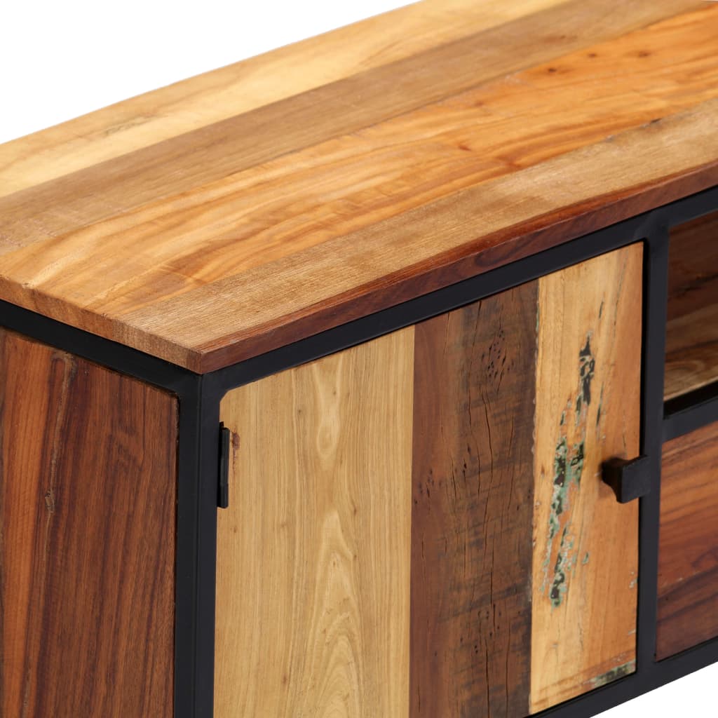 Tv Stolek 120 X 30 X 40 Cm Masivní Recyklované Dřevo A Ocel