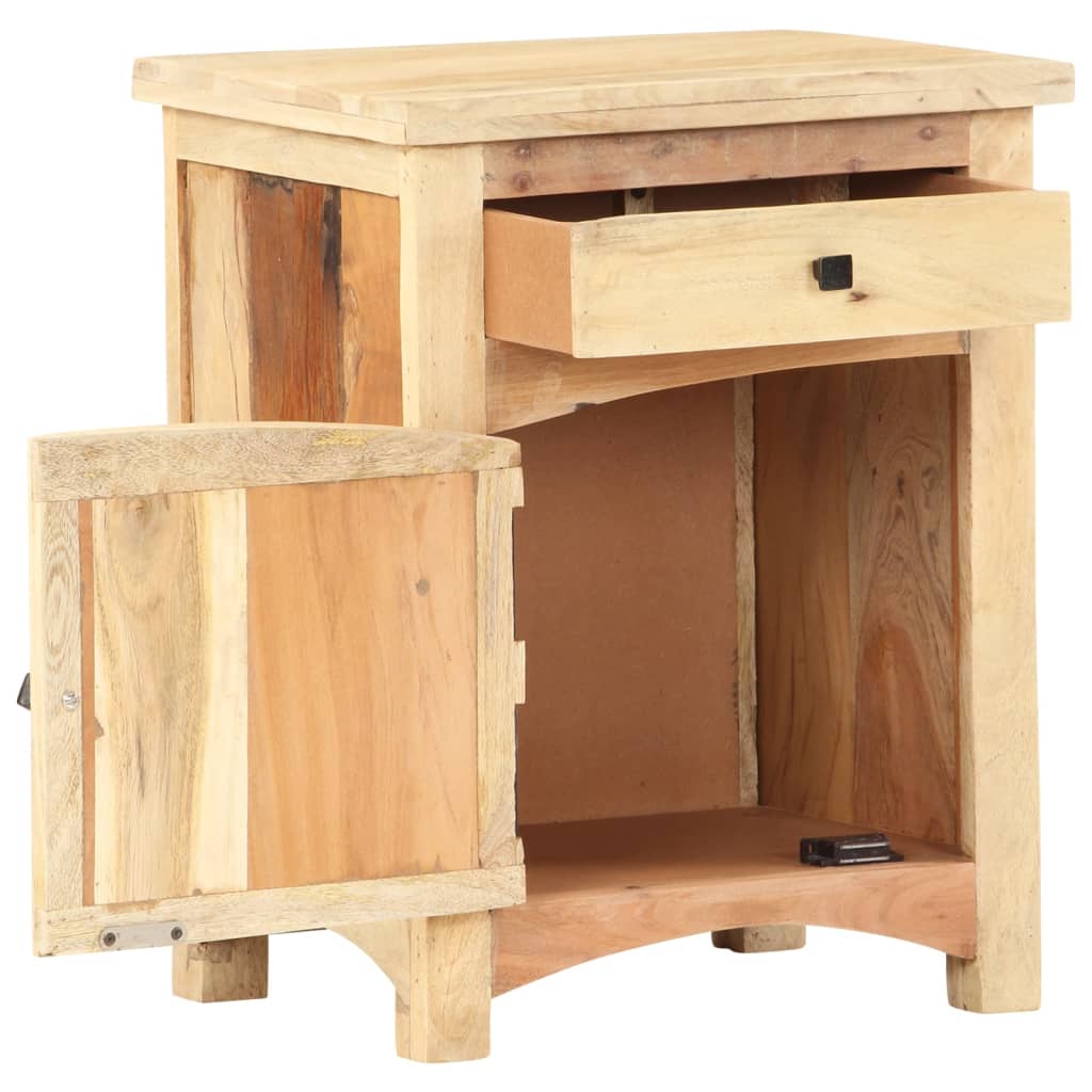Noční Stolek 40 X 30 X 50 Cm Masivní Recyklované Dřevo