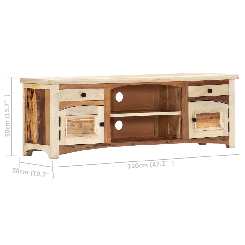 Tv Stolek 120 X 30 X 40 Cm Masivní Recyklované Dřevo