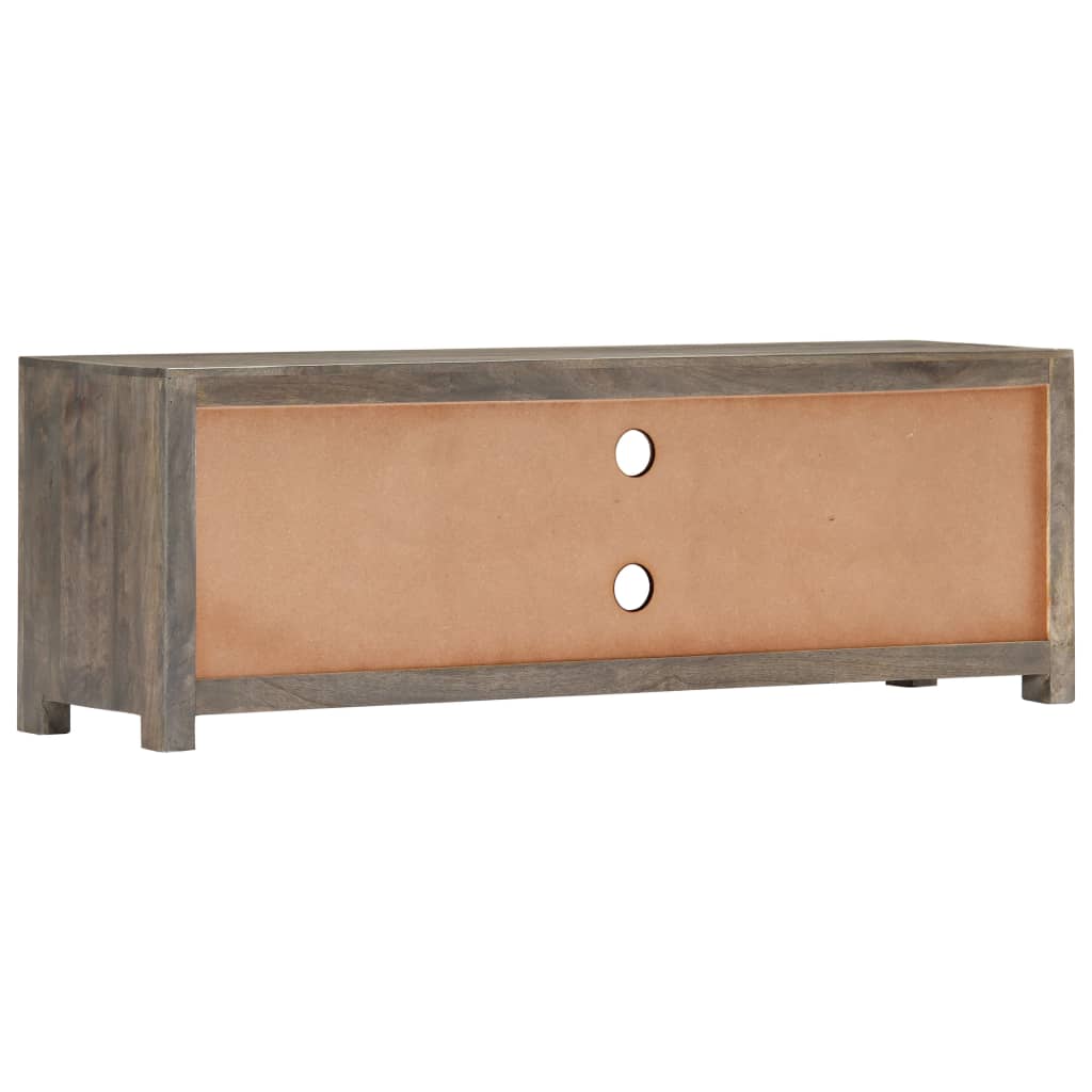 Tv Stolek Šedý 120 X 30 X 40 Cm Masivní Mangovníkové Dřevo
