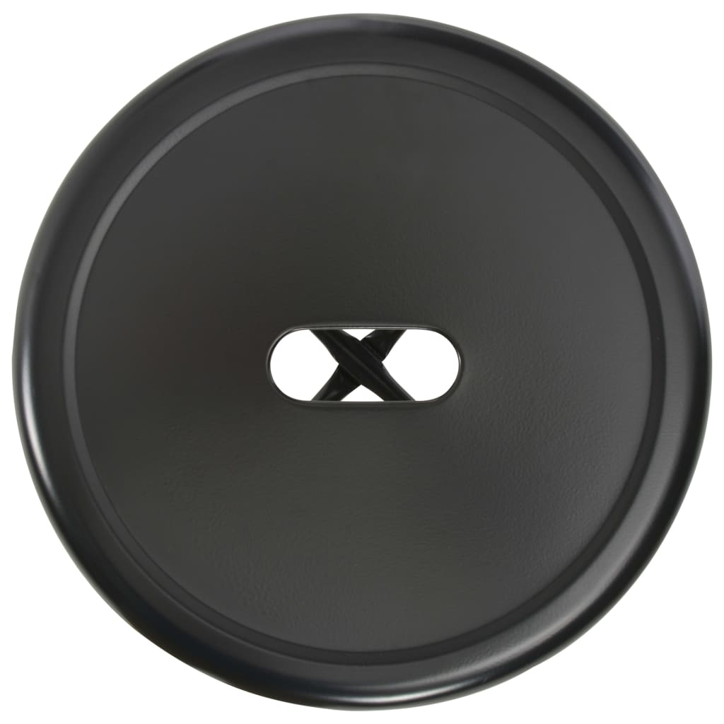 3Dílný Barový Jídelní Set Ocelový Černý