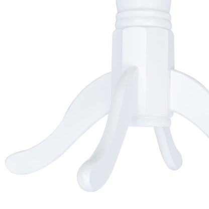 5Dílný Jídelní Set Masivní Kaučukovník Bílo-Hnědý