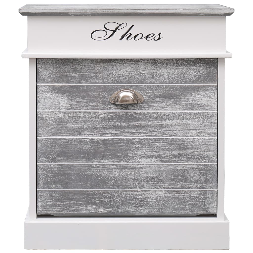 Botník Šedý 50 X 28 X 58 Cm Dřevo Pavlovnie