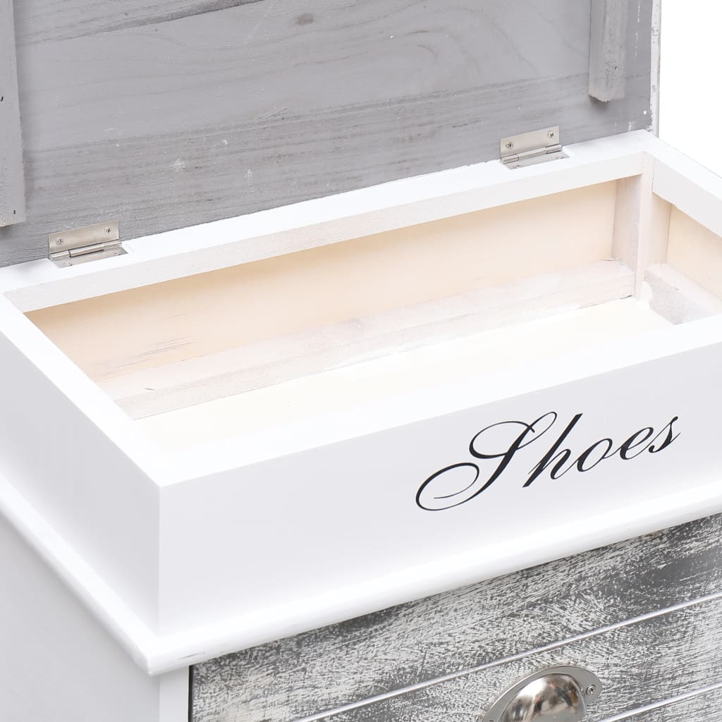 Botník Šedý 50 X 28 X 58 Cm Dřevo Pavlovnie