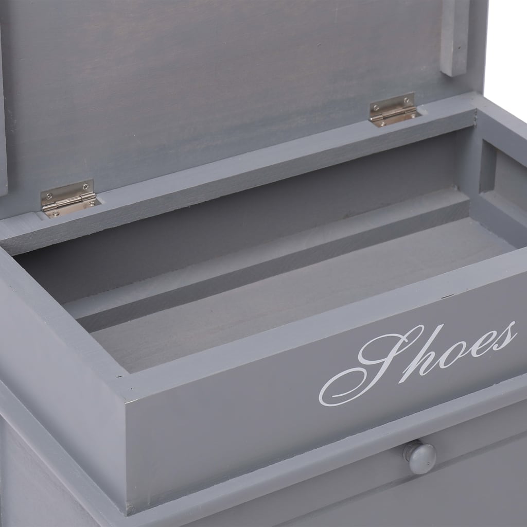 Botník Šedý 50 X 28 X 58 Cm Dřevo Pavlovnie