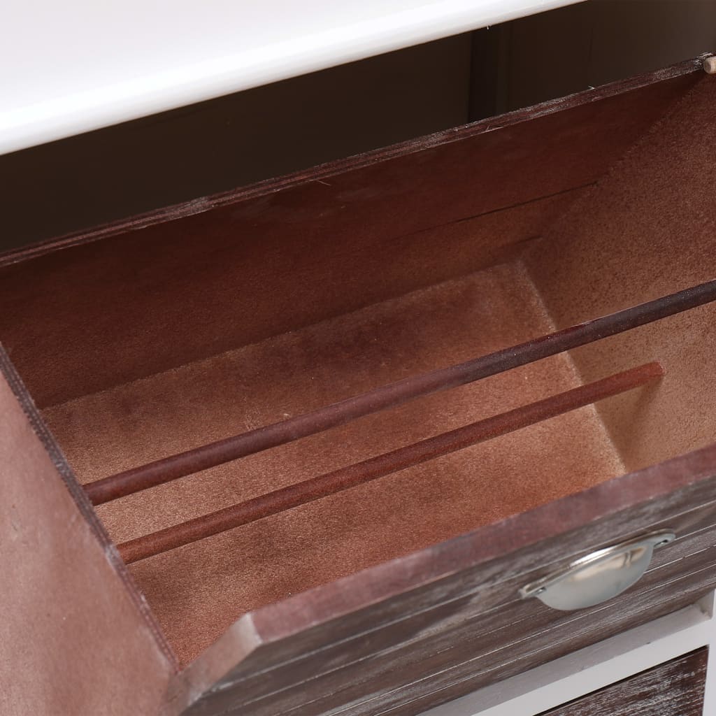 Botník Hnědý 50 X 28 X 98 Cm Dřevo Pavlovnie