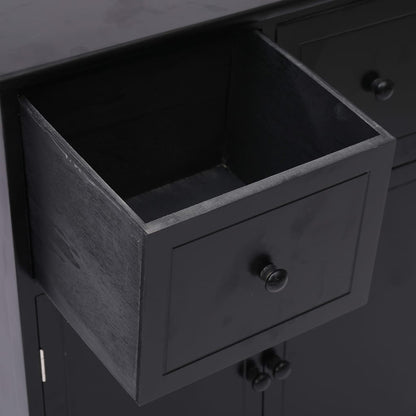 Odkládací Skříňka Černá 60 X 30 X 75 Cm Dřevo Pavlovnie