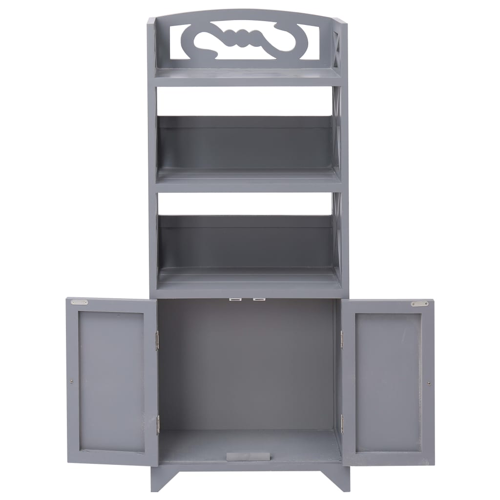 Koupelnová Skříňka Šedá 46 X 24 X 116 Cm Dřevo Pavlovnie