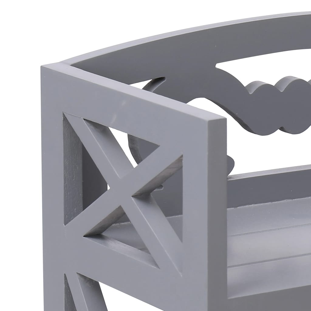 Koupelnová Skříňka Šedá 46 X 24 X 116 Cm Dřevo Pavlovnie