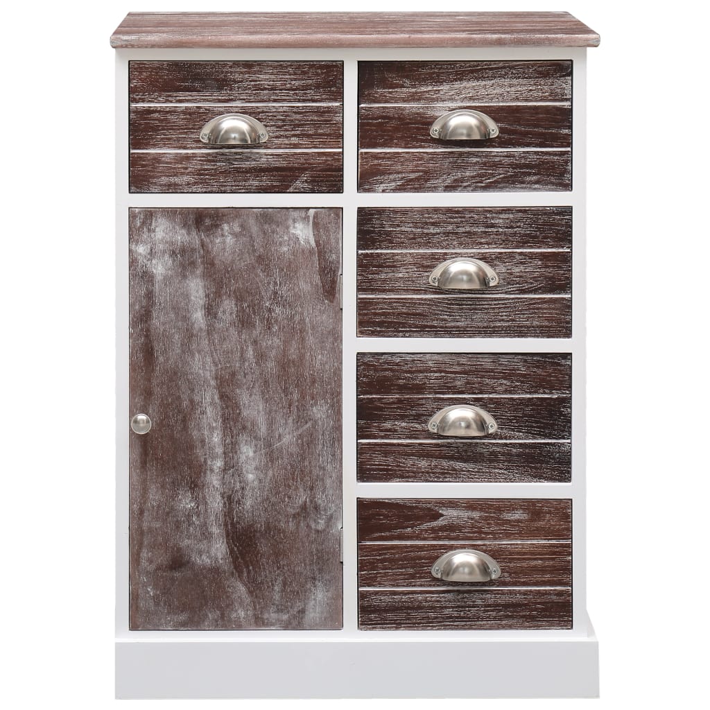 Příborník S 10 Zásuvkami Hnědý 113 X 30 X 79 Cm Dřevo