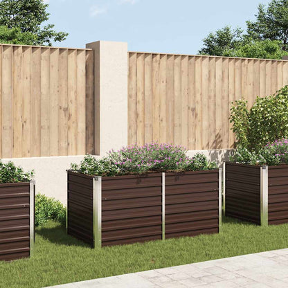 Vyvýšený Záhon Pozinkovaná Ocel Hnědý