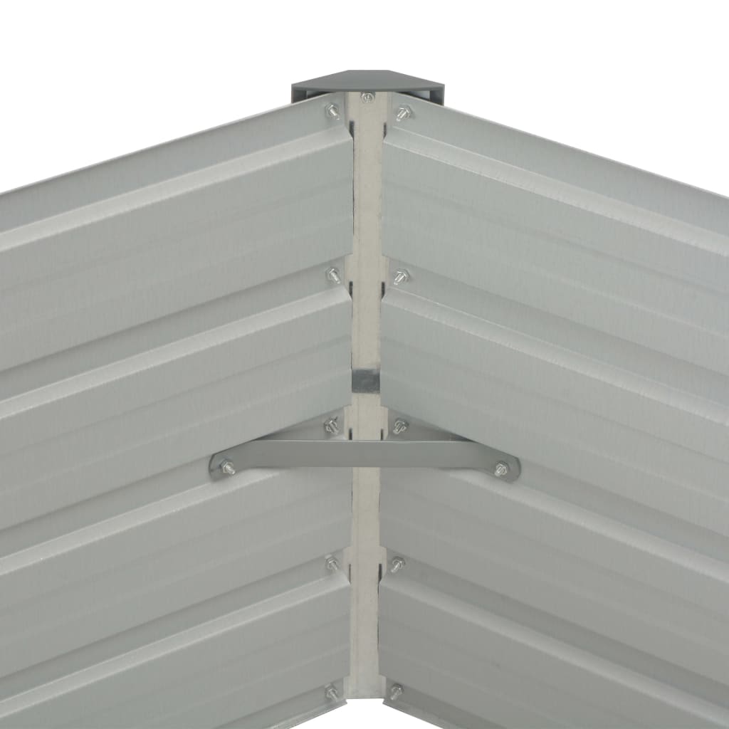 Vyvýšený Záhon Antracitový 129 X 129 X 45 Cm Pozinkovaná Ocel