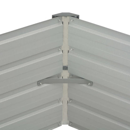 Vyvýšený Záhon Antracitový 129 X 129 X 45 Cm Pozinkovaná Ocel