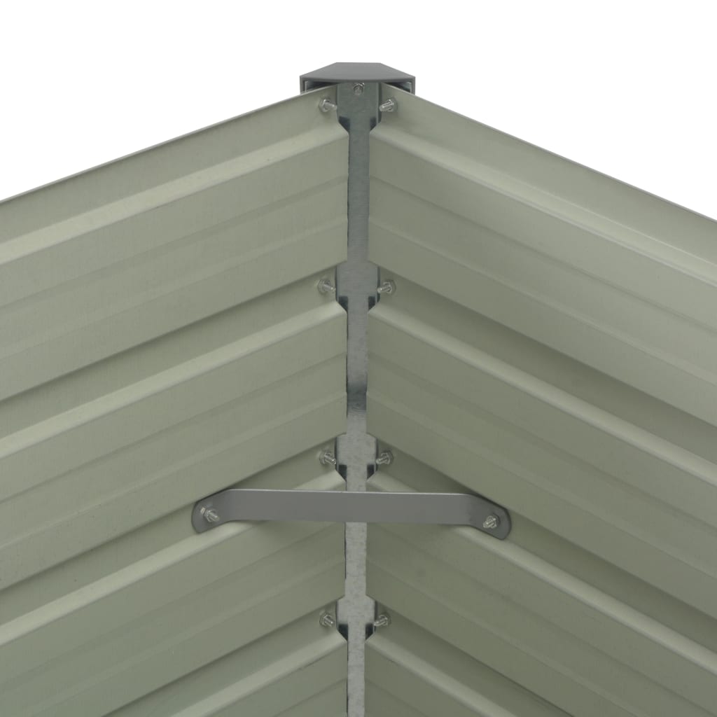 Vyvýšený Záhon Antracitový 100 X 100 X 77 Cm Pozinkovaná Ocel