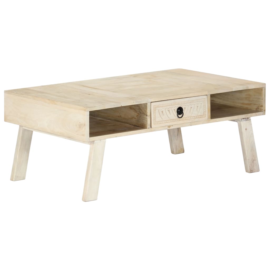 Konferenční Stolek 100 X 60 X 40 Cm Masivní Mangovníkové Dřevo