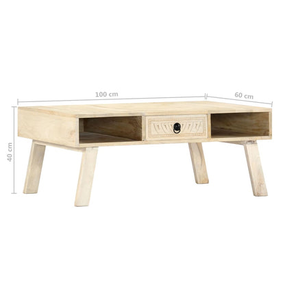 Konferenční Stolek 100 X 60 X 40 Cm Masivní Mangovníkové Dřevo