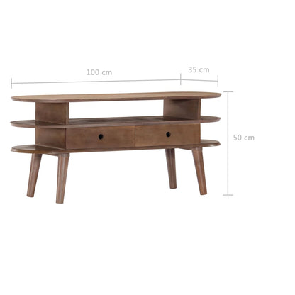 Tv Stolek 110 X 35 X 50 Cm Masivní Akáciové Dřevo